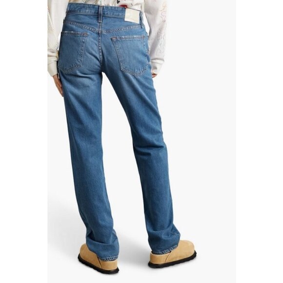 💕RAG & BONE💕 Piper Low Rise Straight Leg Button Fly Jeans Hermosa Blue 28 NWT - Picture 9 of 16